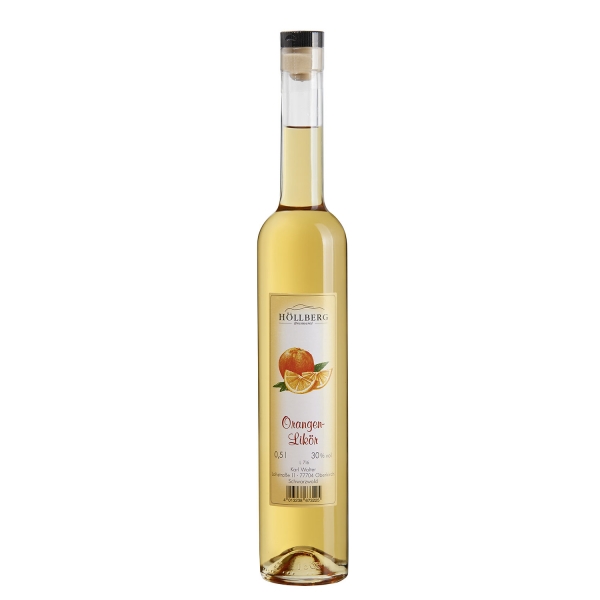 0,5 Literflasche Höllberg Ornagenlikör mit 30% vol Alkoholgehalt